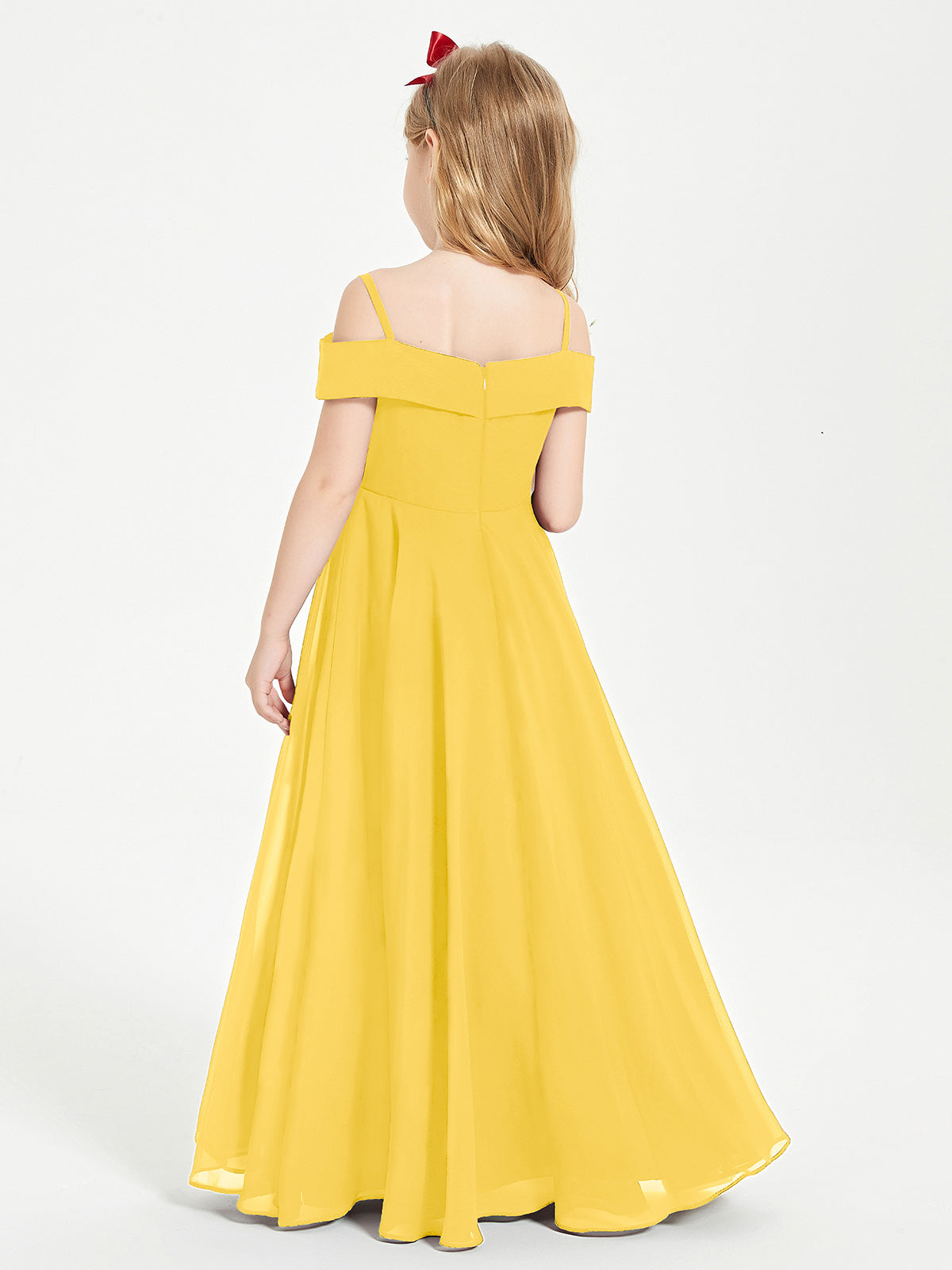 Off-the-Shoulder Dresses for Stylish Junior Bridesmaids Marigold